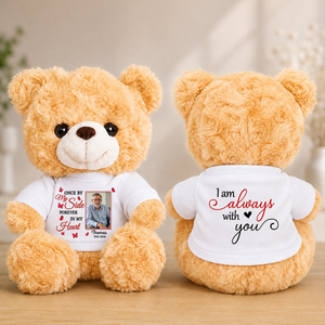 Once By My Side Forever In My Heart Memorial Sympathy Remembrance - Personalized Teddy Bear