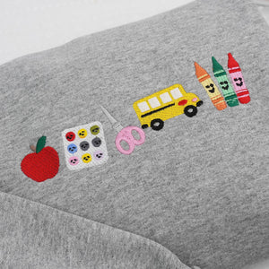Apple Teacher Apparel, Back To School Teacher Apparel, Embroidered Classroom Shirt, Gift for Teacher