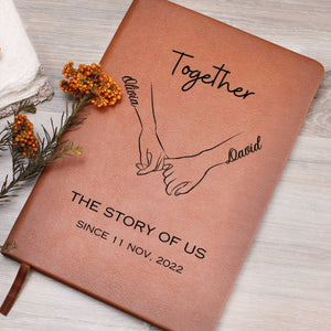 Personalized Couple's Journal Name Notebook, Custom Valentine's Journal, Gift for Wife or Husband, Anniversary