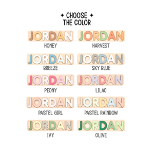 Baby Girl Birthday Gift, Cute Nursery Decor, Pink Name Puzzle with Flower, Cute New Baby Gift, Easter Gift for Kids, Gift for Niece