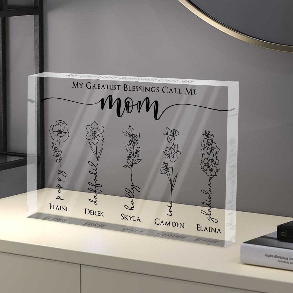 My Greatest Blessings Are Kids - Personalized Acrylic Plaque - Gift For Mom, Mother's Day, Birthday Gift