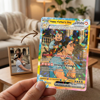Personalized PKM Card From Photo to Card, Father s Day Gift for Dad, Anniversary Or Any Occasion