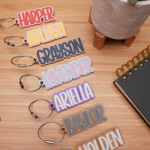 Nametag Personalized Keychain Diaper Bag Tag Lunch Box Tag Daycare Label Bag Charm Kids Keychain Name Bag Tag Luggage Tags Gift