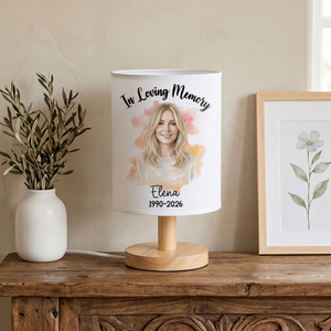 Custom Photo Realistic Watercolor Art Personalized Fabric Lamp