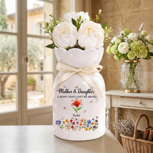 Seed Of Love - Personalized Custom Ribbon Tie Flower Vase