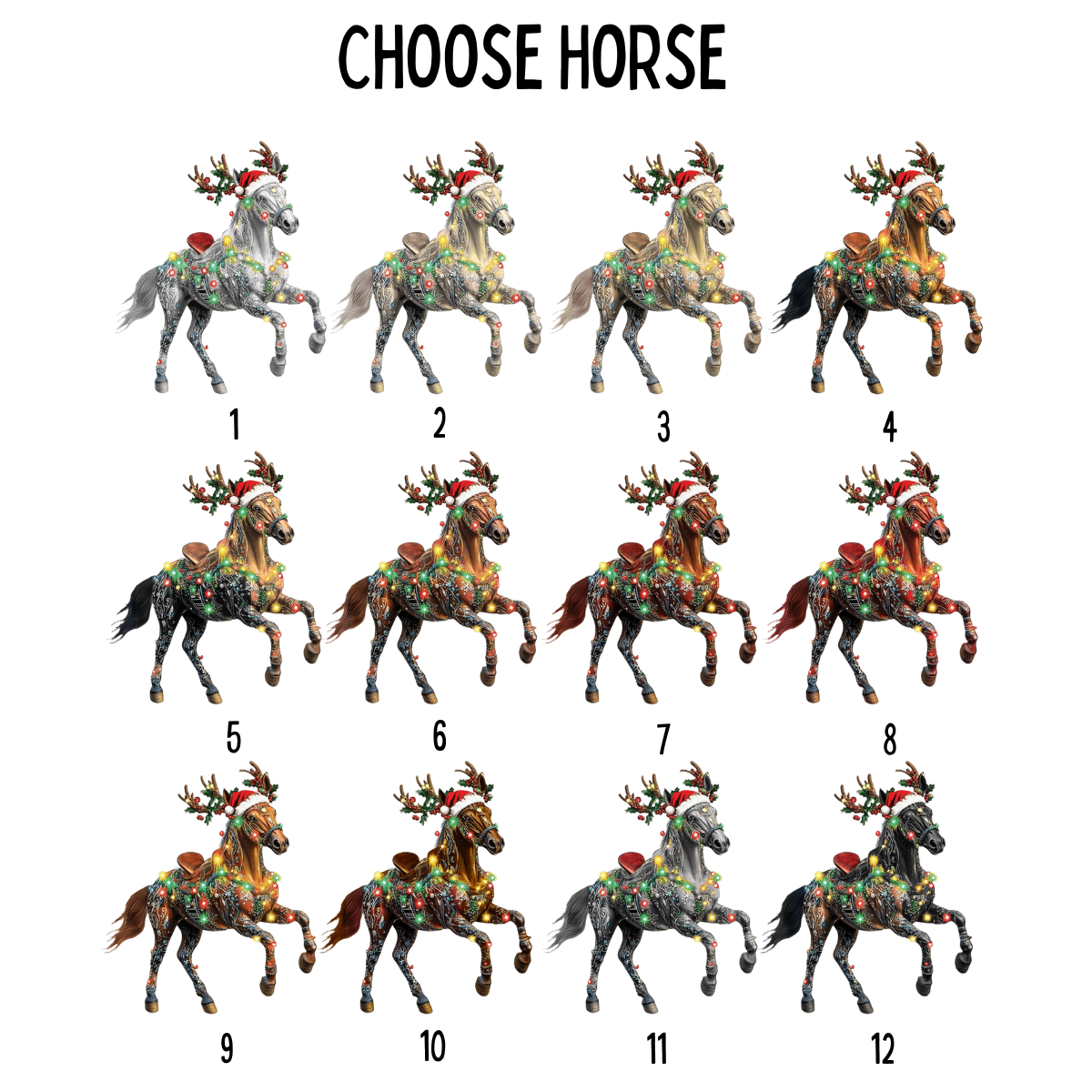 Christmas Horse - Personalized Acrylic Ornament - Christmas Gift For Farmhouse, Horse Lover