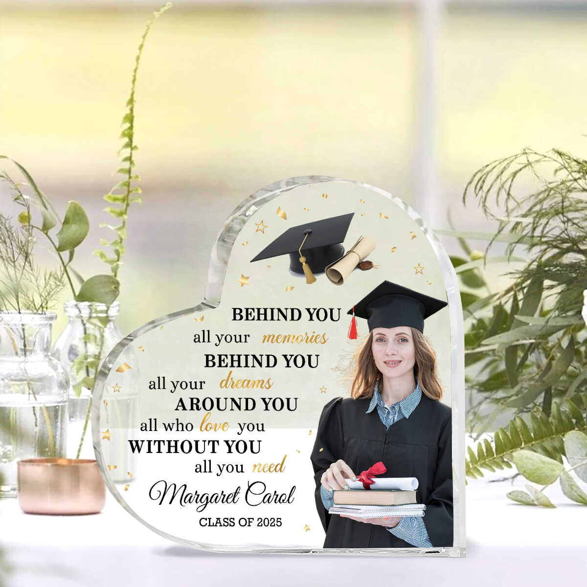 Personalized Graduation Heart Acrylic Plaque, Graduation Gift For Her, Him, College Graduation Gift, High School Graduation Gift
