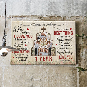 You Are The Best Thing That Ever Happened To Me, Happy Wedding Anniversary Gifts, Marriage Gifts, Personalized Canvas For Couple