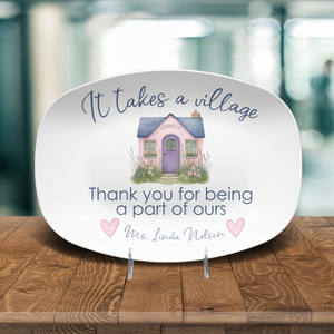Neighbor Gift Platter Personalized Thank You Gift, Custom Serving Dish, New Neighbor Housewarming, Appreciation Plate