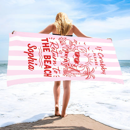 If Crabby Please Return To The Beach, Personalized Beach Towel, Summer Gift For Family, Friends 7_b8ac1b8e-8d38-4a3e-9800-1b177c11579a.jpg