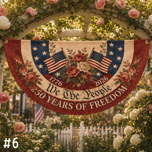 250th Anniversary Bunting Flag, 250th Anniversary Banner, We The People 1776 2026, Patriotic Porch Fence Semiquincentennial Decor