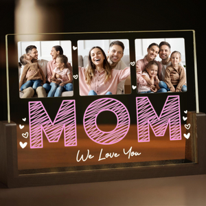 Mom I Love You With All My Heart - Personalized Desk Name Plate - Gift For Mom, Mother's Day Gift