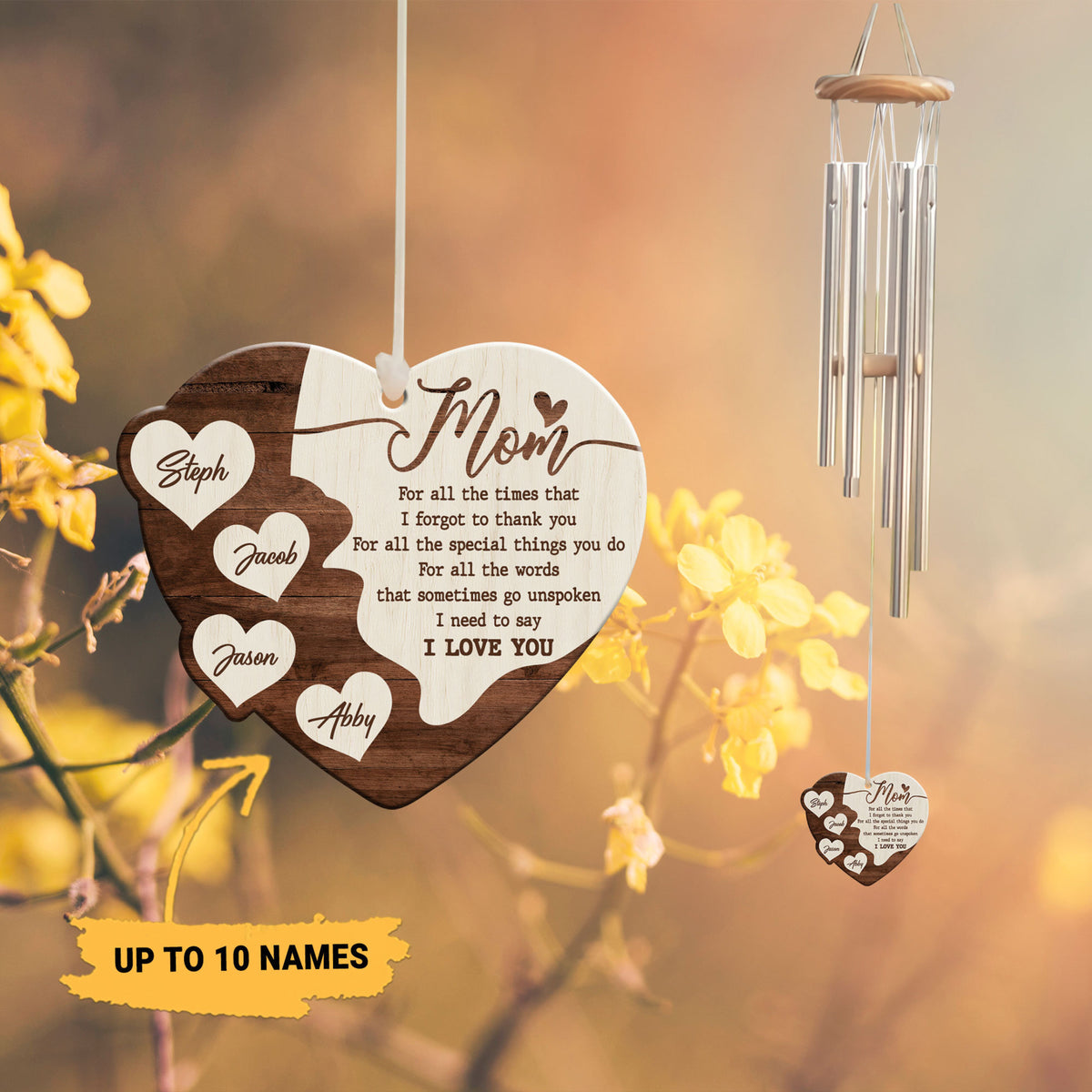Mom I Need To Say I Love You - Personalized Windchime - Gift For Mom, Mother's Day, Birthday Gift