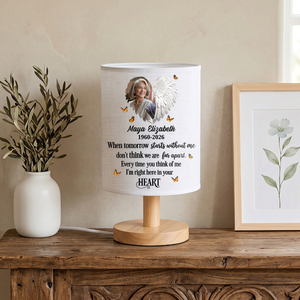 When You Miss Me Have No Fear Memorial Personalized Fabric Lamp