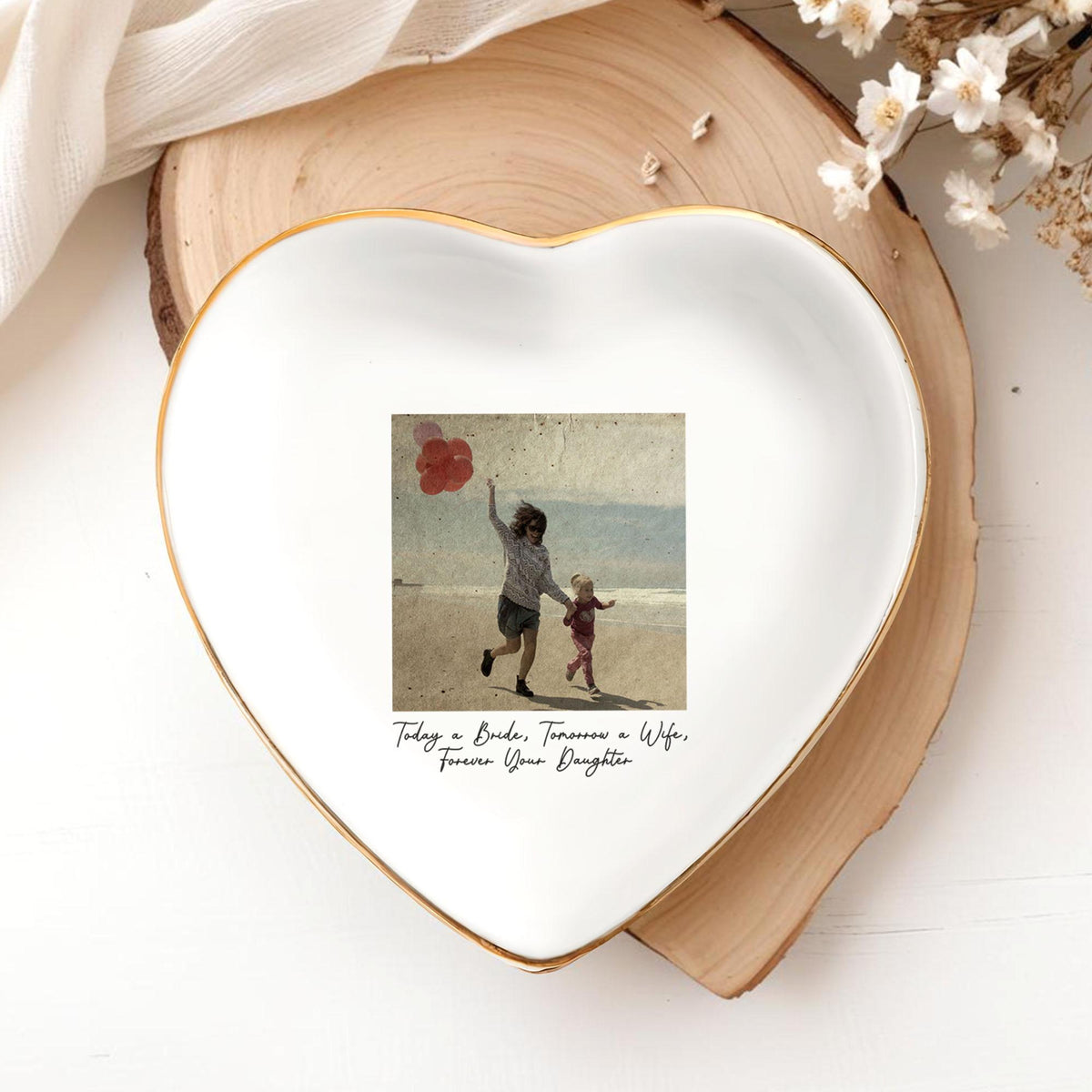 Bride Mom Gift for Mother of the Bride, Mother of the Bride Ring Dish Custom Photo Mom Gift from Bride, Gift Form Daughter Wedding Keepsake