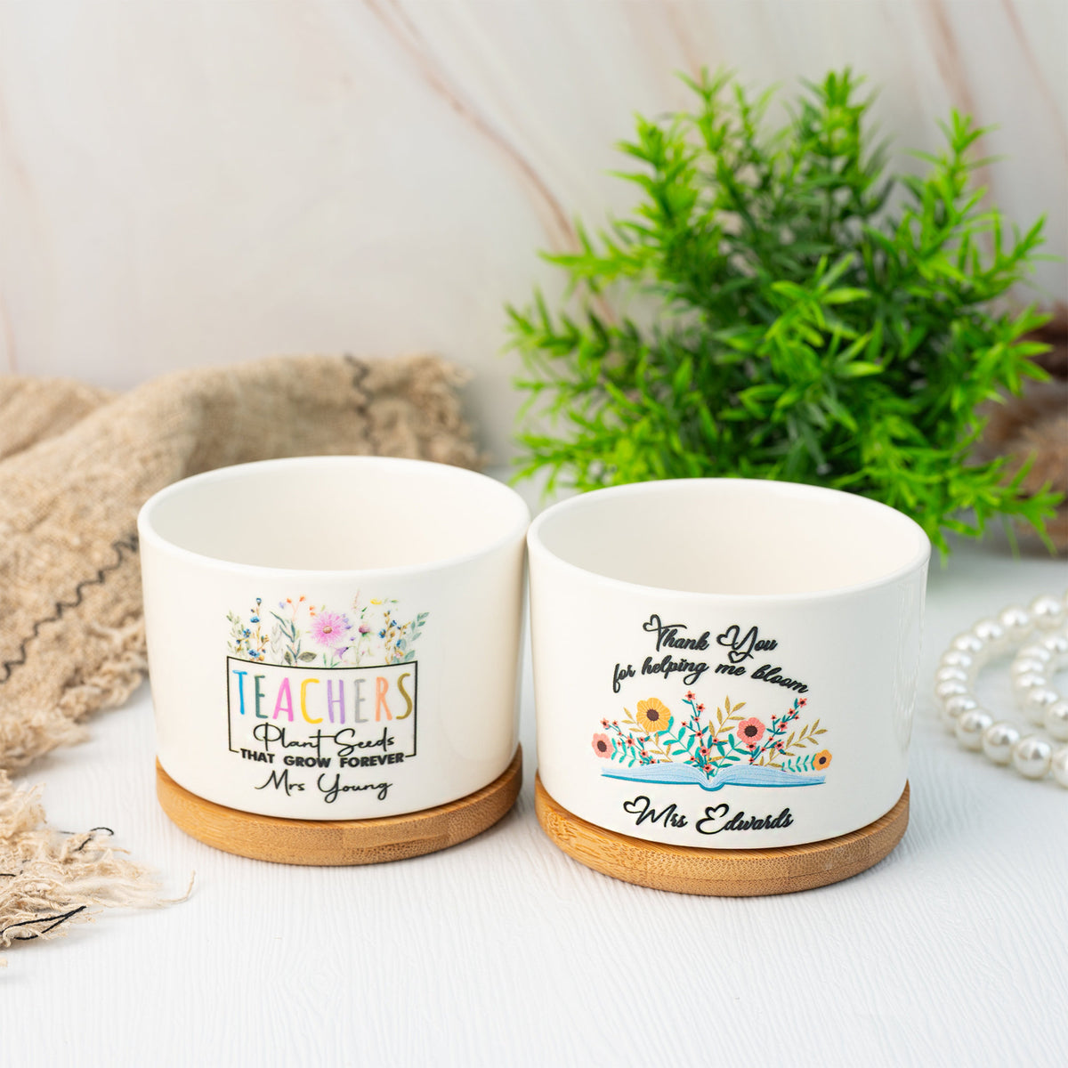Custom Teacher Appreciation Gift,Thank You Teacher Plant Pot, Flower Pot for Teacher, End Of Year Gift, Thank You Gifts, Leaving School Gifts