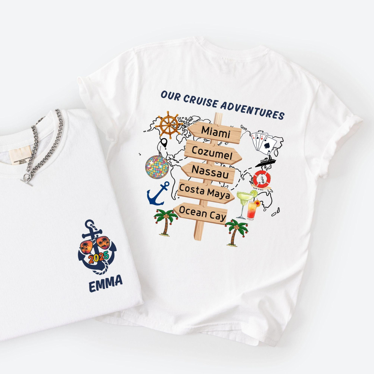 Custom Family Cruise Vacation Shirt, Custom Cruise Destinations Matching Shirt, Personalized Family Christmas Cruise, Adventure Traveler