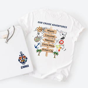 Custom Family Cruise Vacation Shirt, Custom Cruise Destinations Matching Shirt, Personalized Family Christmas Cruise, Adventure Traveler