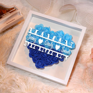 Mama & Kids Name - Custom Flower Frame Box - Gift For Mom, Mother's Day Gift