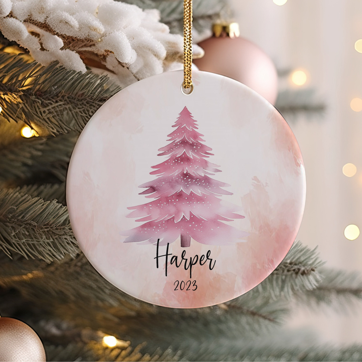 Personalized Girl Ornament, Custom Girl Christmas Ornament, Baby First Christmas Ornament, Baby Girl Ornament, Custom Kids Keepsake Ornament