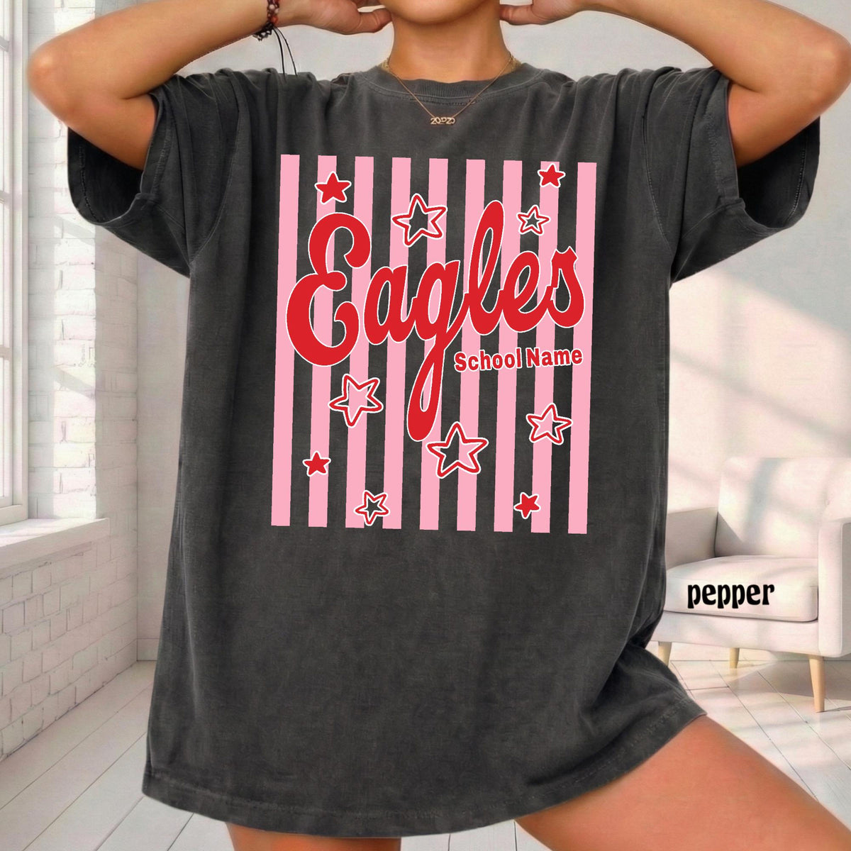 Comfort Colors Custom Mascot Team Shirts, Striped School Spirit Shirt, Game Day Mom Shirt, Back To School