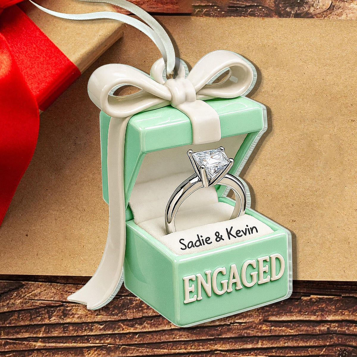 Personalized Engagement Gift, Custom Engaged Ornament, Future Mrs, Future Mr Ornament, Christmas Couples Gift, Anniversary Gift For Couples