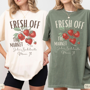 Fresh Off The Market Bachelorette Shirt, Summer Bachelorette Party Shirts, Shes Off the Market Shirts, Strawberry Bach Tee, Bach Party Tees