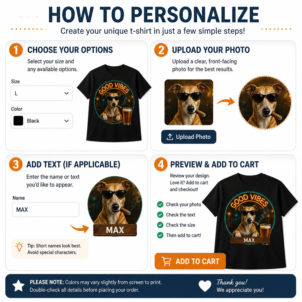 Good Vibes Custom Pet Bar Dog Tee - Personalized T-shirt 7a0bebe0-4fc2-4fa5-a399-49101f108dec.jpg