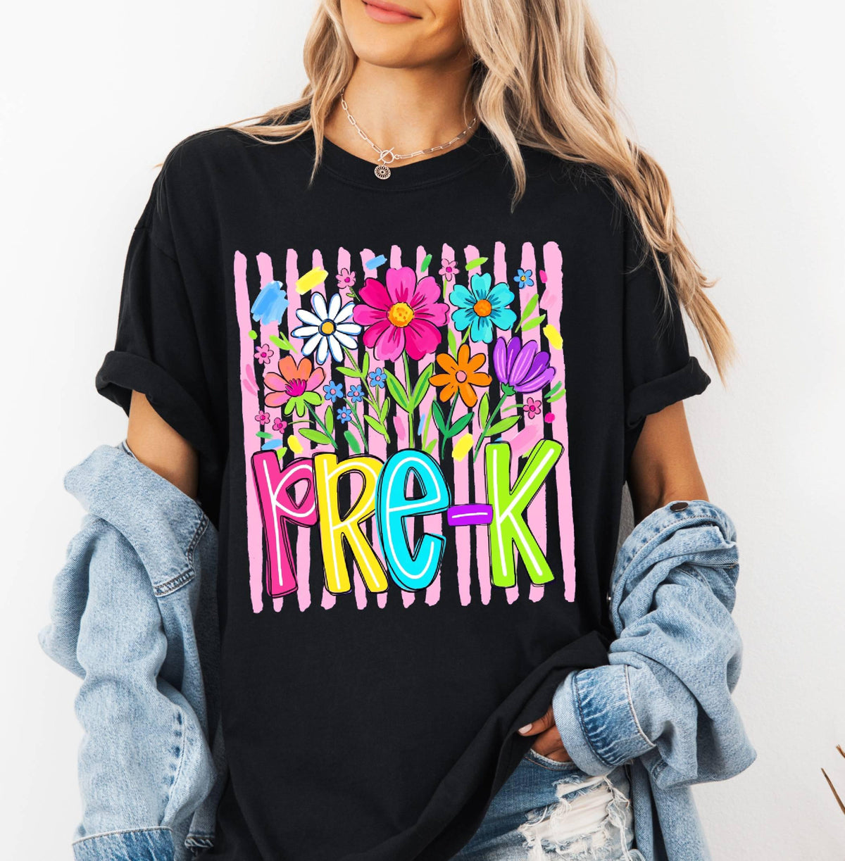 Comfort Colors Teacher Team Striped Back To School Shirts, Wildflower Level Grade T-shirt, Teacher Gift, Pre-K First Grade Kindergarten Tee 7a2c984f-bd00-4f82-b433-8775e46007ea-4.jpg