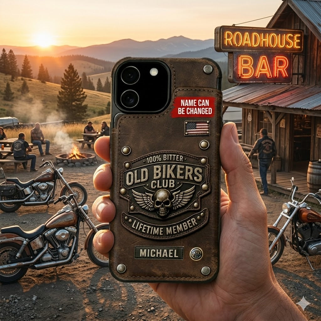 Old Bikers Club - Personalized Biker Fully Printed Wallet Phone Case
