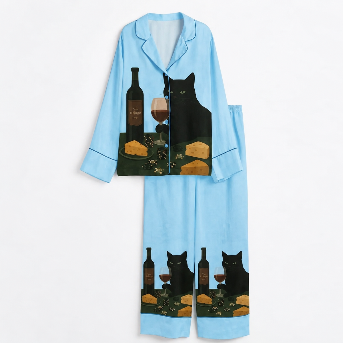 Black Cat Wine & Cheese Satin Pajama Set, Short Sleeve Button-Up Sleepwear, Funny Cat Print Loungewear, Gift for Cat Lovers 7aa183a9-90f4-447d-9056-670dcdb6eafe-B-ng-n-n-tr-ng-2.png