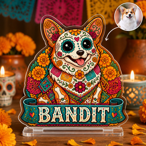 Sugar Skull Pet Standee – Custom Photo Portrait + Name - Personalized Acrylic Custom shape Standing 1 layer (FS) 7aaad715-236a-48f7-b891-7c2b873bf17d.png