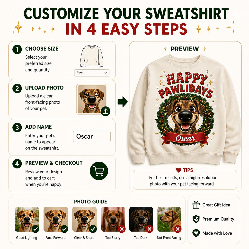 Happy Pawlidays Personalized Pet Cartoon Sweatshirt - Personalized Sweatshirt 7abe0959-bc09-462c-8f38-322a3862c0e9.jpg