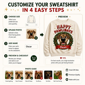 Happy Pawlidays Personalized Pet Cartoon Sweatshirt - Personalized Sweatshirt 7abe0959-bc09-462c-8f38-322a3862c0e9.jpg