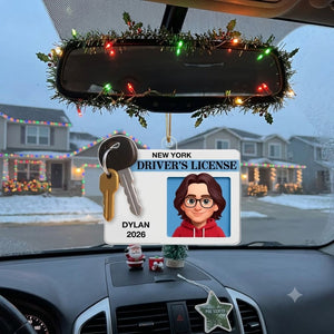 Driver's License 3D Effect - Personalized Acrylic Ornament - Christmas Gift For New Drivers, Teen Boy Teen Girl