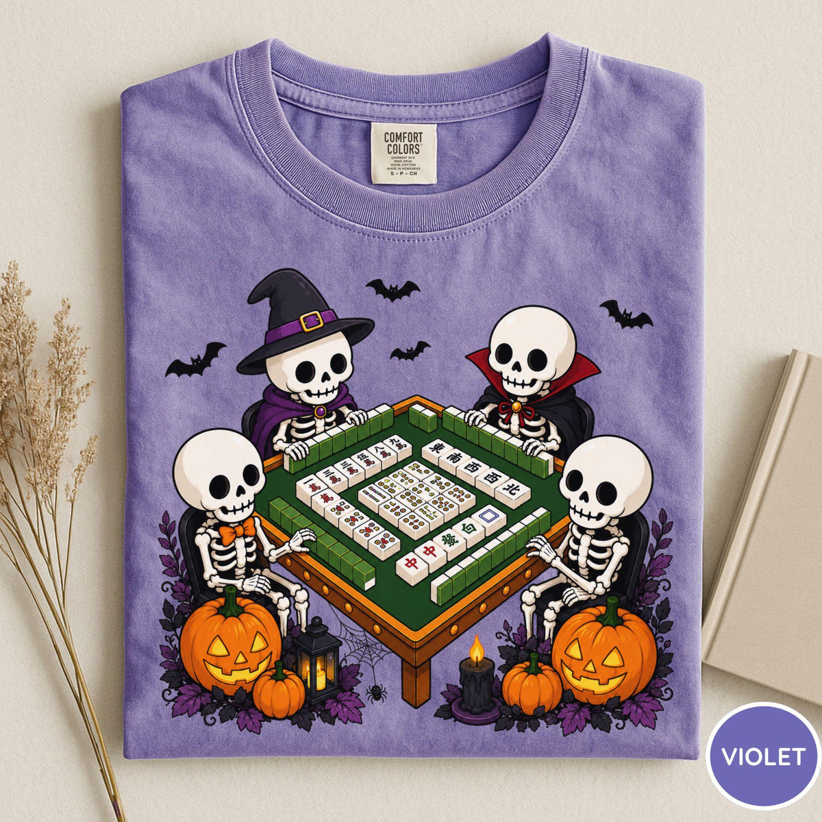 Comfort Colors Halloween Mahjong Shirt, Halloween Skeleton Mahjong Tee, Mahjong Lover Shirt, Mahjong Lover Gift, Funny Mahjong Lover Shirt 7ad10281-388c-40db-9001-44e5ebb97a52-1.jpg