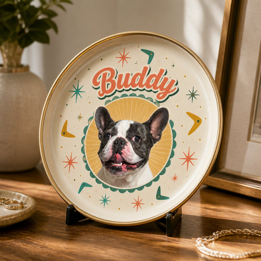 Custom Pet Portrait Jewelry Plate — Mid‑Century Burst - Personalized Jewelry Plate 7aeda004-70b4-4cdf-851f-20bd0bad23e2.jpg