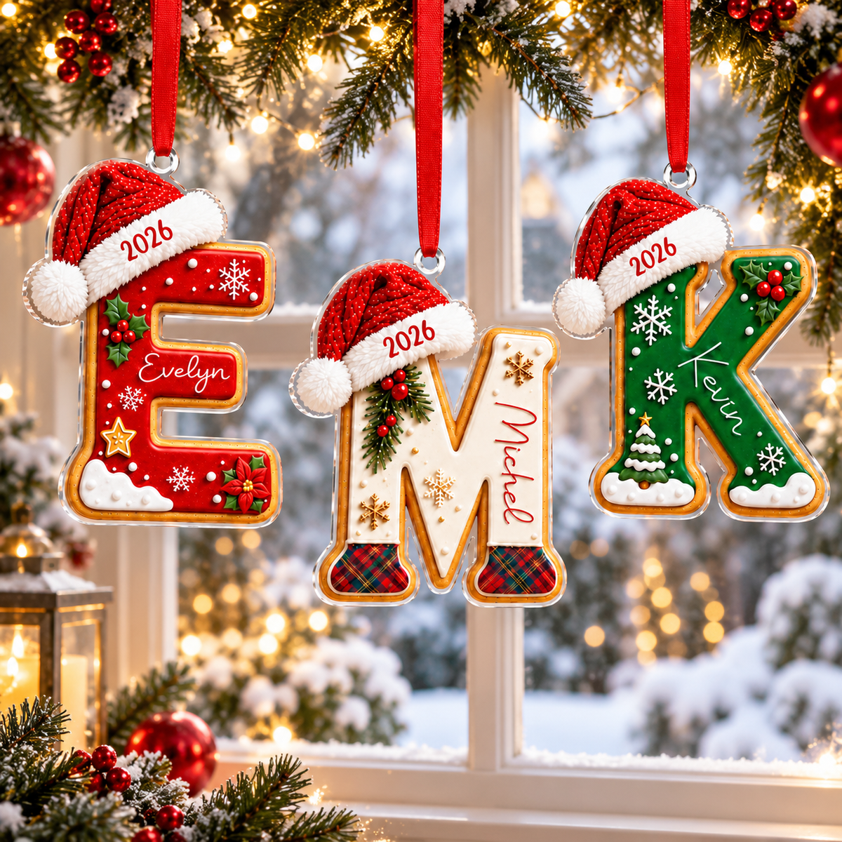 Personalized Gingerbread Letter Kid Name Christmas Ornament, Custom Initials Alphabet Flat Acrylic 7af007f5-ea16-4d0f-a9b5-84cdab89b42f-banner-1.png