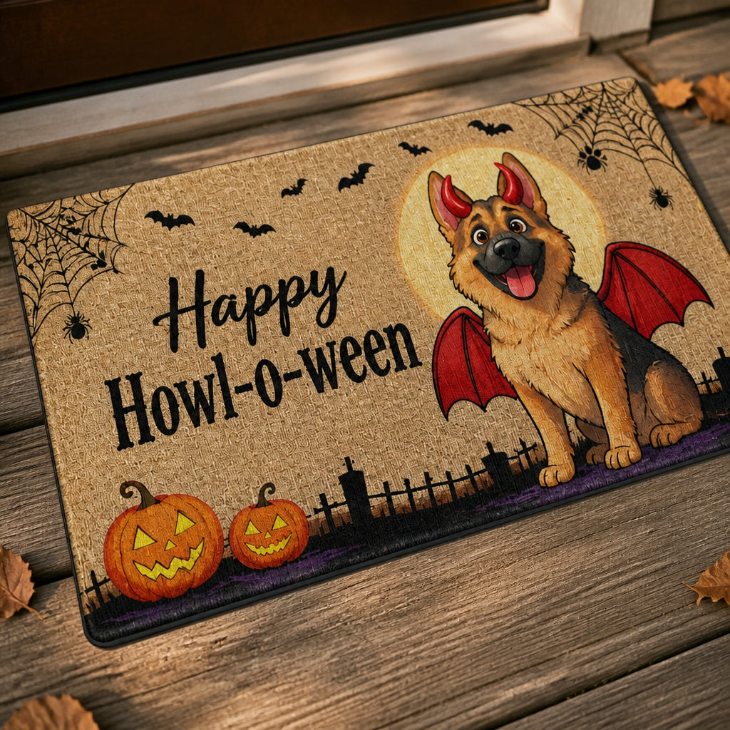 Happy Howl‑o‑ween Devil Dog Doormat - Doormat 7afea091-16d4-4b45-a14e-9e04d1159404.jpg