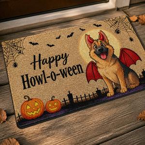 Happy Howl‑o‑ween Devil Dog Doormat - Doormat 7afea091-16d4-4b45-a14e-9e04d1159404.jpg