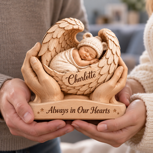 Personalized Baby Memorial Keepsake with Custom Name – Angel Wings Remembrance Gift for Infant Loss, Always in Our Hearts 7b003315-6cc4-4fb3-b49e-8d4612de7086-Charlotte-memorial-keepsake-in-loving-hands-2.png