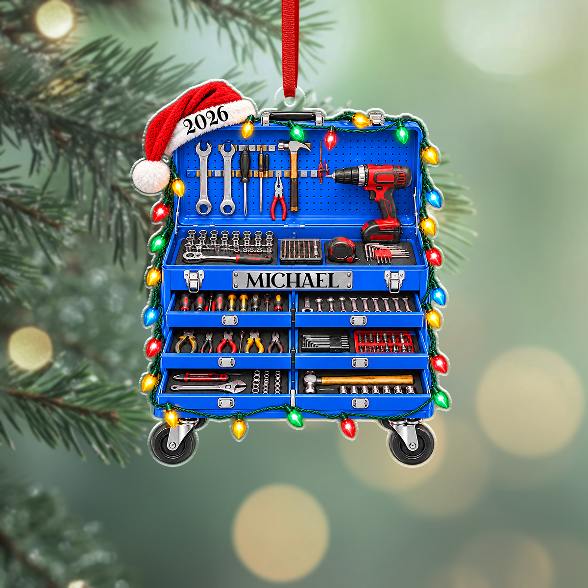 Christmas Gift For Mechanic Husband Dad - Personalized Tool Box Acrylic Ornament 7b0918a0-8fc2-4a86-aa84-f02dc8b3327f-5.png