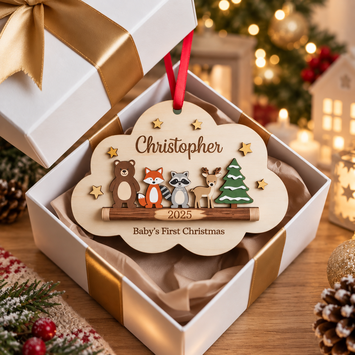 Personalized Baby’s First Christmas Ornament 2025, Custom Woodland Animal Ornament, Newborn Keepsake Gift for Baby Boy or Girl 7b1a990e-41dc-406e-a8c3-a2f951fddad9-muahha.png