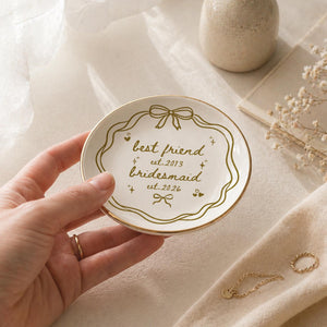 Custom Bridesmaid Jewelry Tray, Personalized Ceramic Ring Dish, Bride Bridal Shower, Friend Bestie Sister Trinket Ring Tray, Maid of Honor 7b4153cc-c751-4565-8fd4-1ef1c69f1218-7.jpg