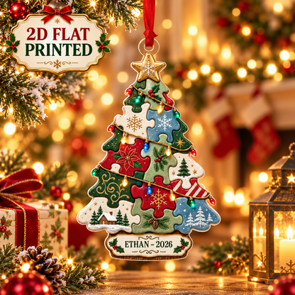 Personalized Puzzle Christmas Tree Ornament, Custom Name Holiday Keepsake, Puzzle Lover Christmas Gift, 2D Flat Printed 7b58c407-b93b-4f66-8b86-a32d03f7c6b2-b1fc29e2-776d-49d4-88d4-6aaa391ddb2b.png
