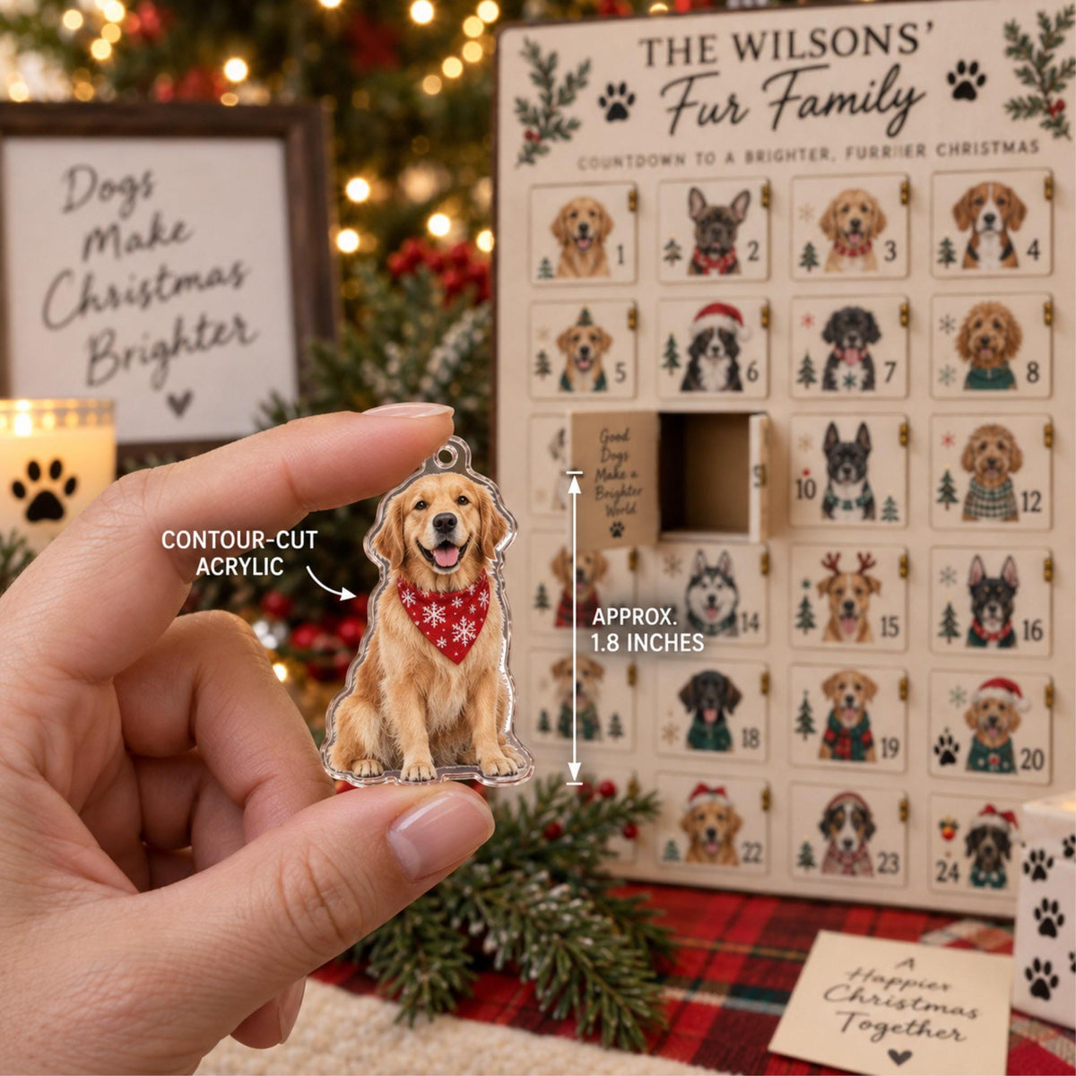 Personalized Fur Family Advent Calendar with 24 Custom Photo Acrylic Ornaments, Couple and Dog Christmas Gift, Pet Parent Keepsake for Two 7b5b2387-4840-48ca-8a16-2af3e58305c5-il_fullxfull.8590229170_s3ip.jpg