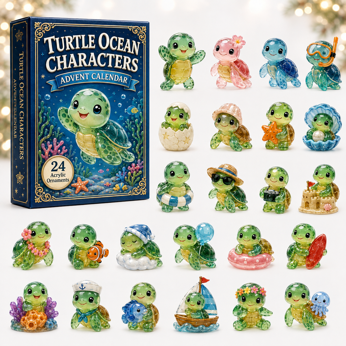 Turtle Ocean Characters Advent Calendar 2026 - 24-Day Festive Countdown, Acrylic Charms Blind Box - Gift For Animal Lovers 7b5d4e8f-a67c-41b0-bae0-4323c30b1aea-turtle-ocean.png