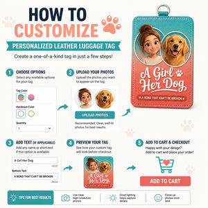 A Girl & Her Dog – Photo Portrait Leather Luggage Tag - Personalized Personalized Leather Luggage Tag 7b5f1980-3242-43d3-abc6-dbaf0b041e84.jpg
