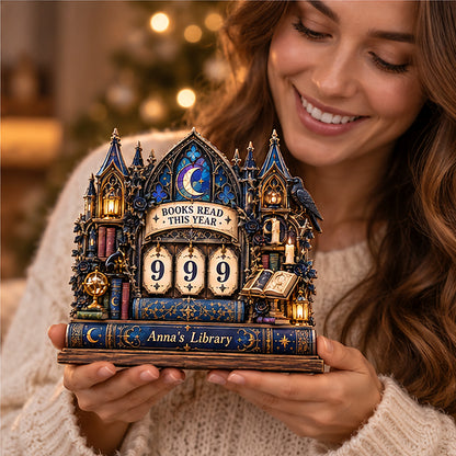 Personalized Gothic Cathedral Wooden Book Tracker – Custom Name & Reading Count, Dark Academia Bookshelf Decor, Gothic Book Lover Gift, Reading Challenge Tracker 7b8a3d0c-9cda-44ba-9cb1-bd79338cf419-04_Heartwarming_Gift_Moment_1200x1200.jpg