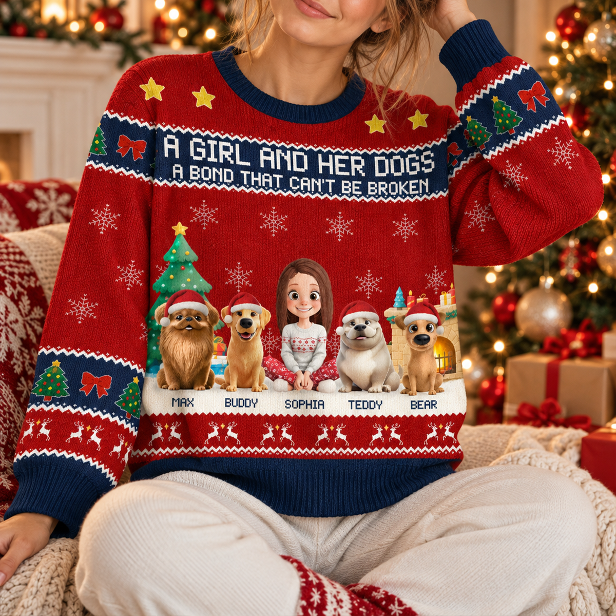 A Girl And Her Dog Christmas - Personalized 3D Sweatshirt - Christmas Gift For Dog Lovers 7bbe92be-9855-46be-aa48-8148c26678d1-MOCKUP-5.png